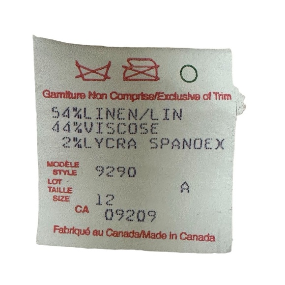 431 - VINTAGE CLEO CREAM BLAZER - 54% LINEN - Picture 13 of 14